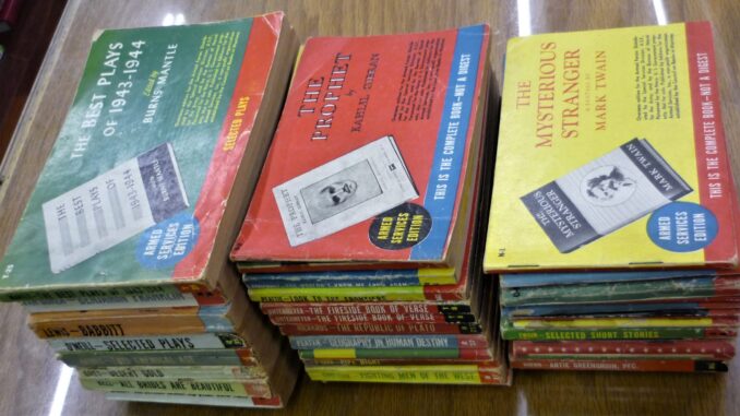 Stacks of Armed Services Editions