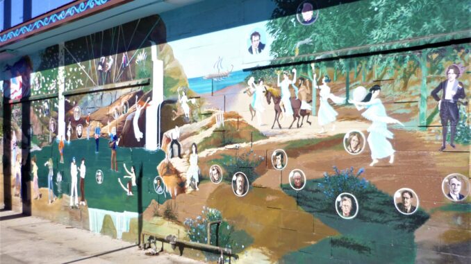 Chandler wall mural restored