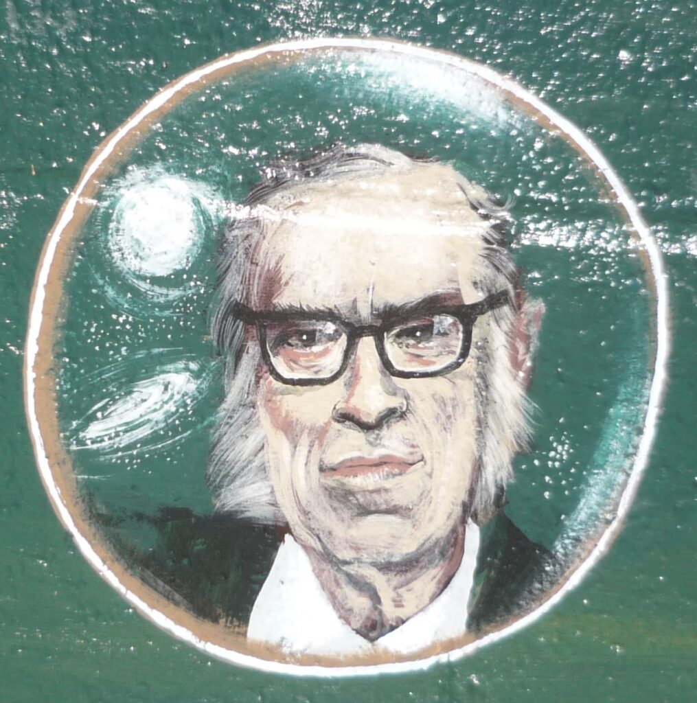 Mural portrait of Isaac Asimov