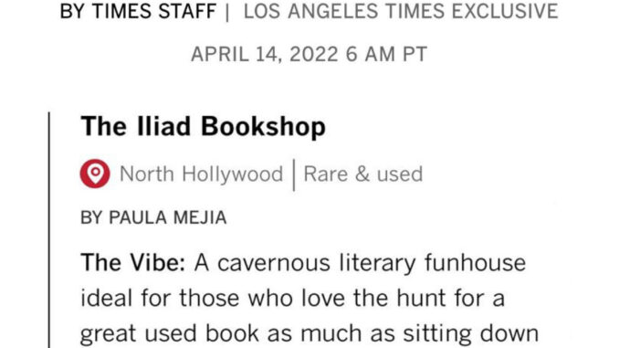 The 65 Best Bookstores in LA - LA Times article