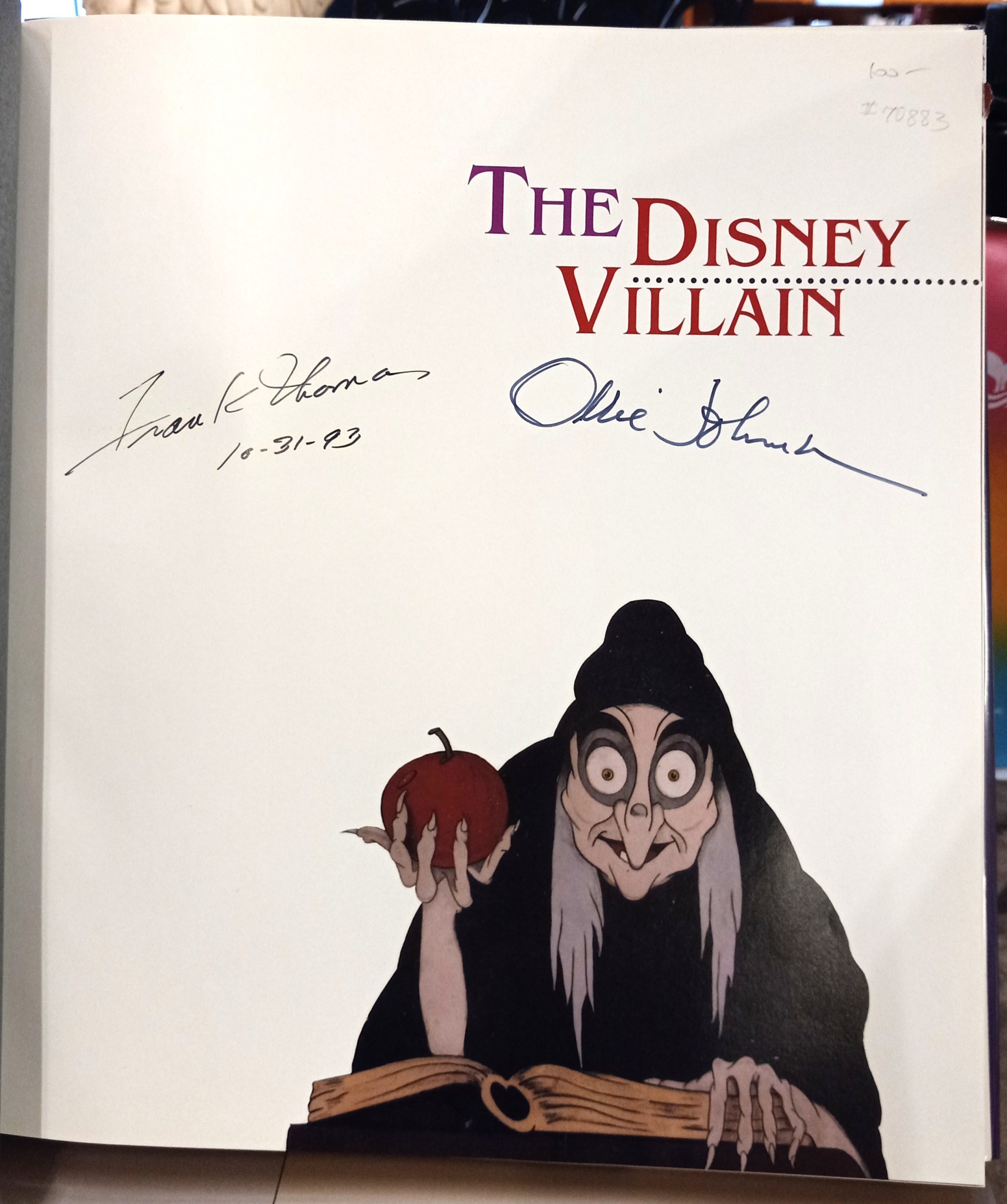 The Disney Villain half-title page with two authors' signatures