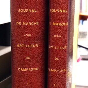 Journal De Marche d'Un Artilleur De Campagne(set) spines of two volumes
