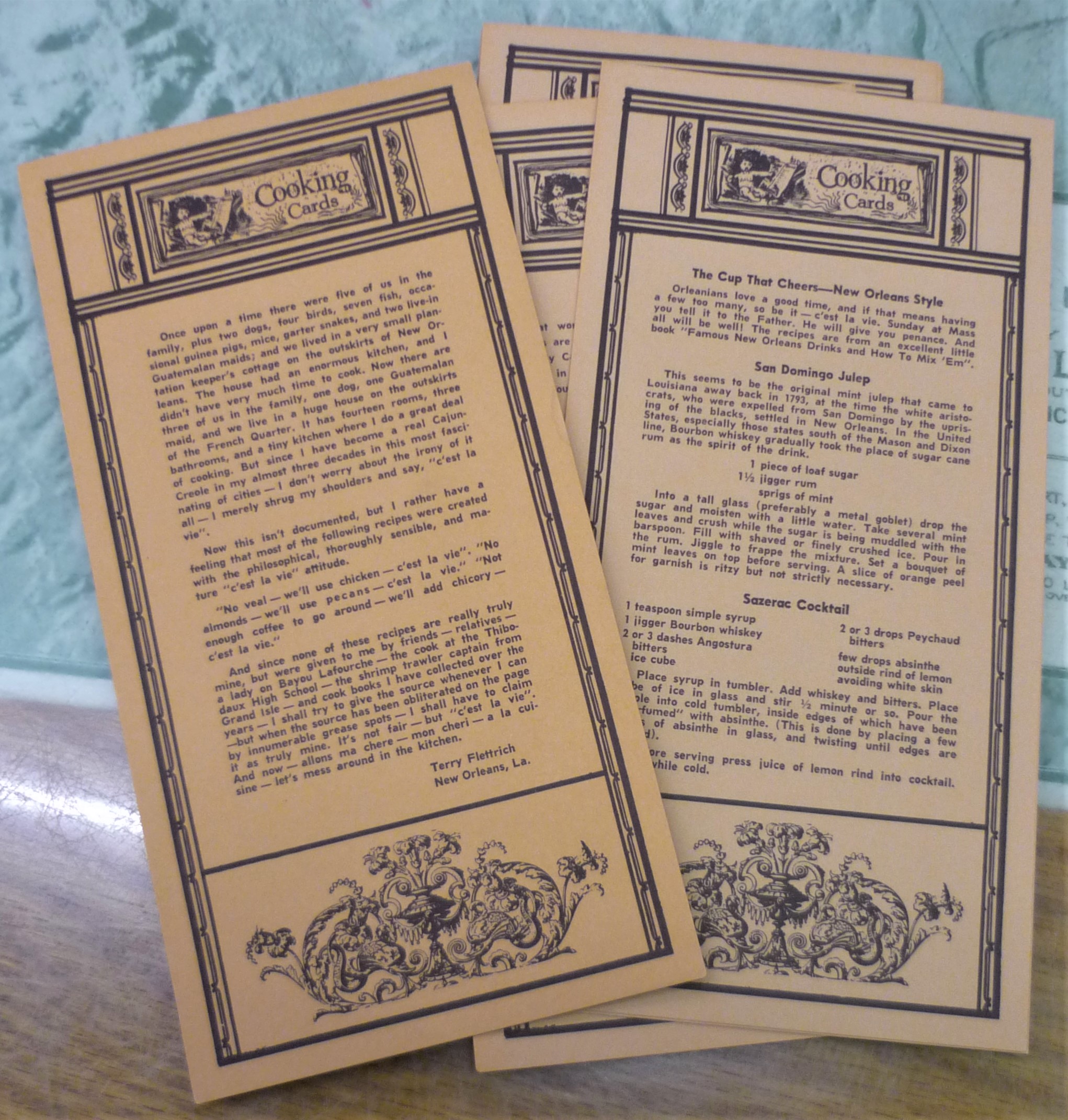 Creole Cajun Cooking Cards - several cards
