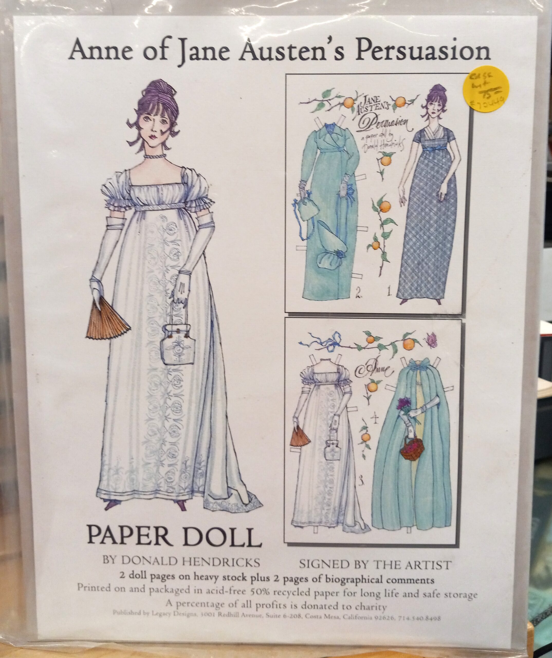 Anne of Jane Austen's Persuasion Paper Doll