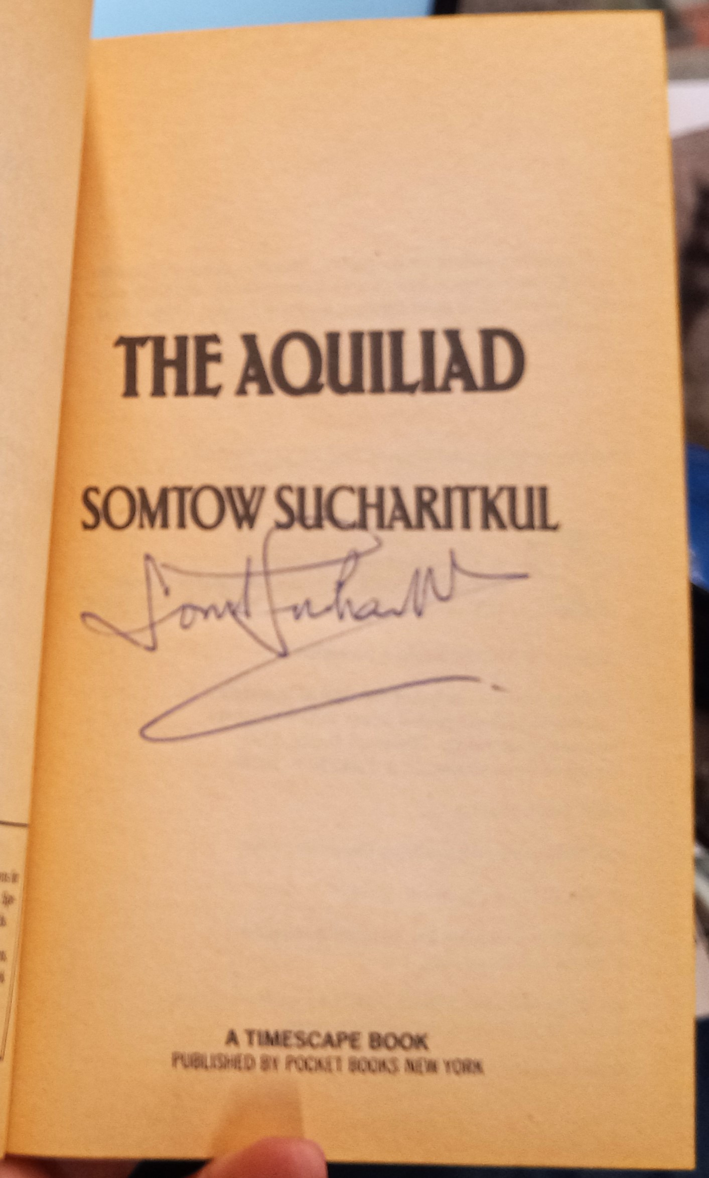 The Aquiliad title page with author's signature