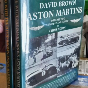 Racing With the David Brown Aston Martins jacketed spines of both volumes and jacket front of Volume 2