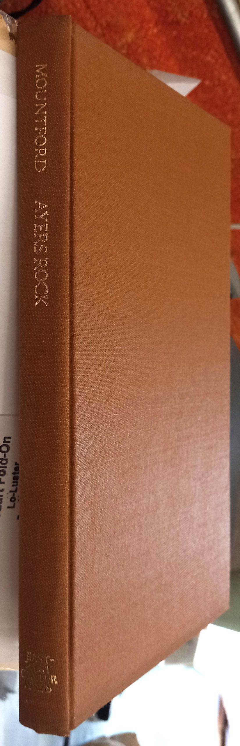 Ayers Rock binding spine and front board
