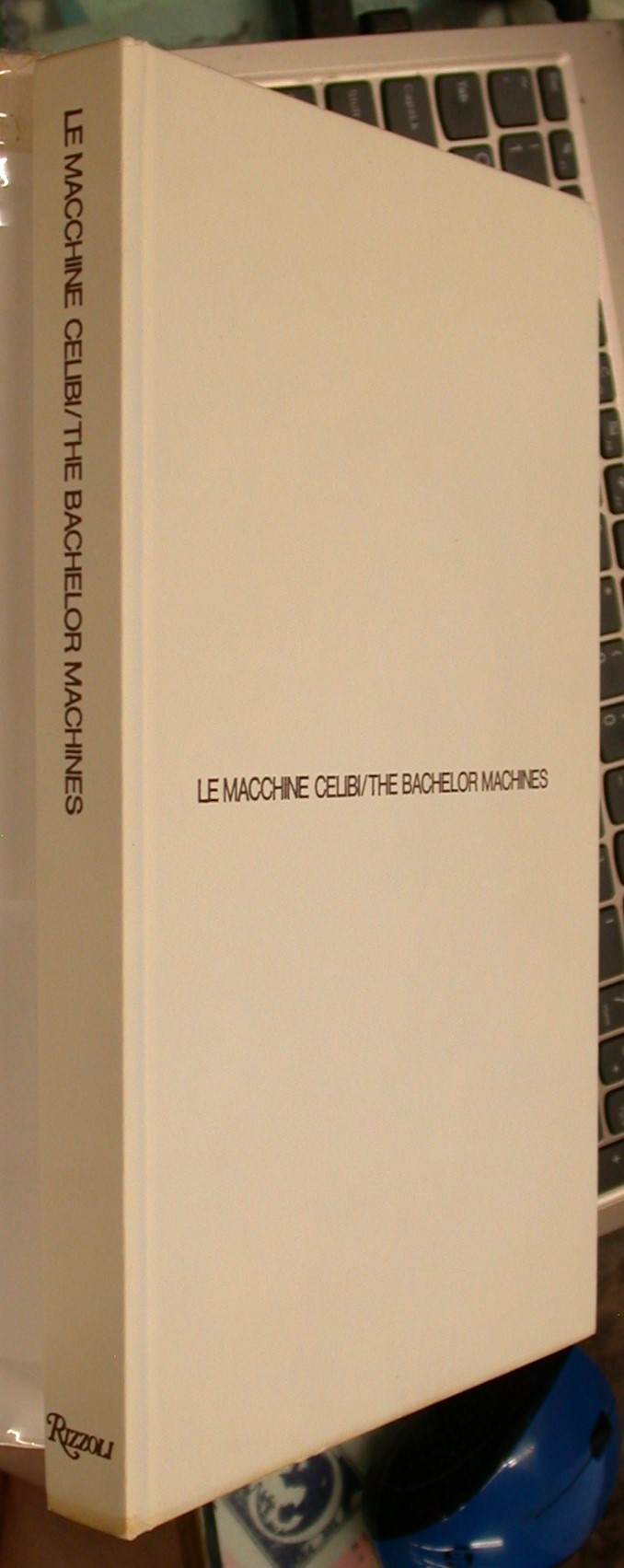 The Bachelor Machines binding spine and front board