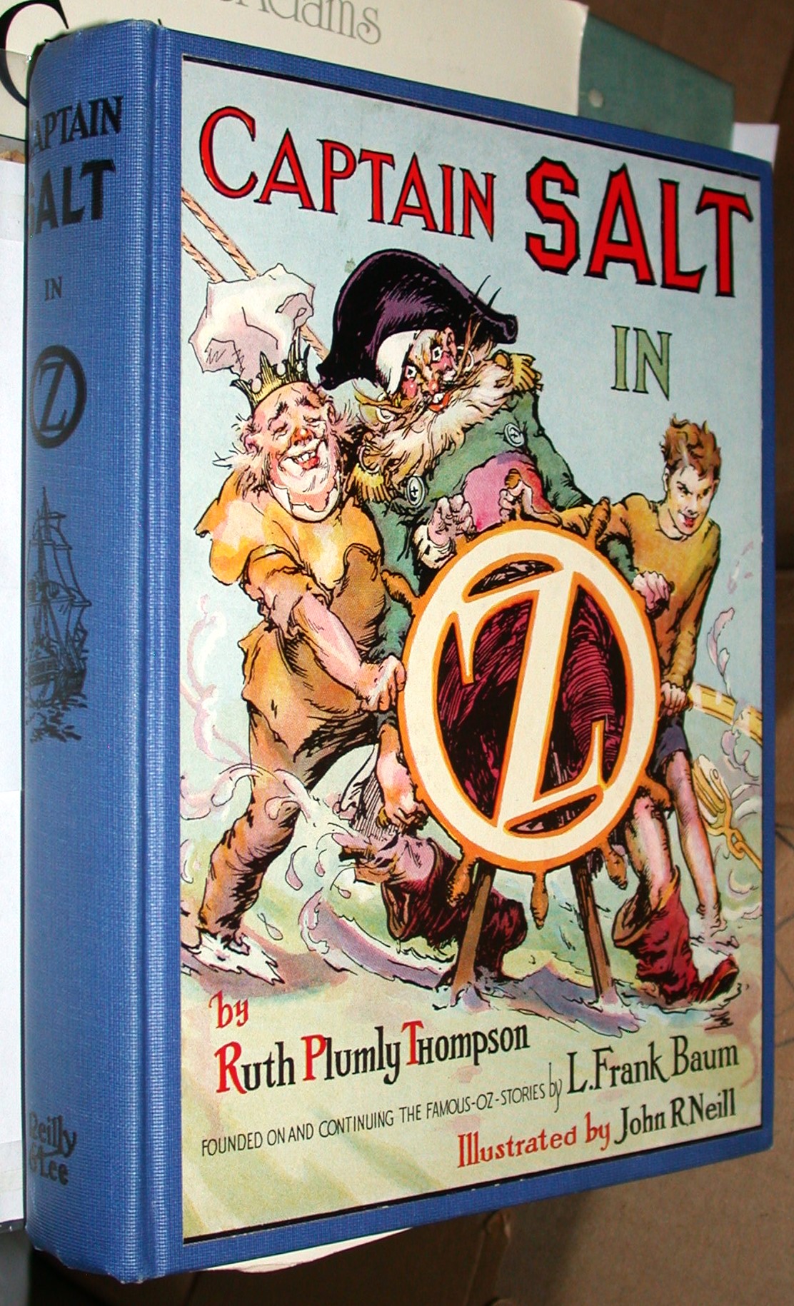 Captain Salt in Oz binding spine and front board