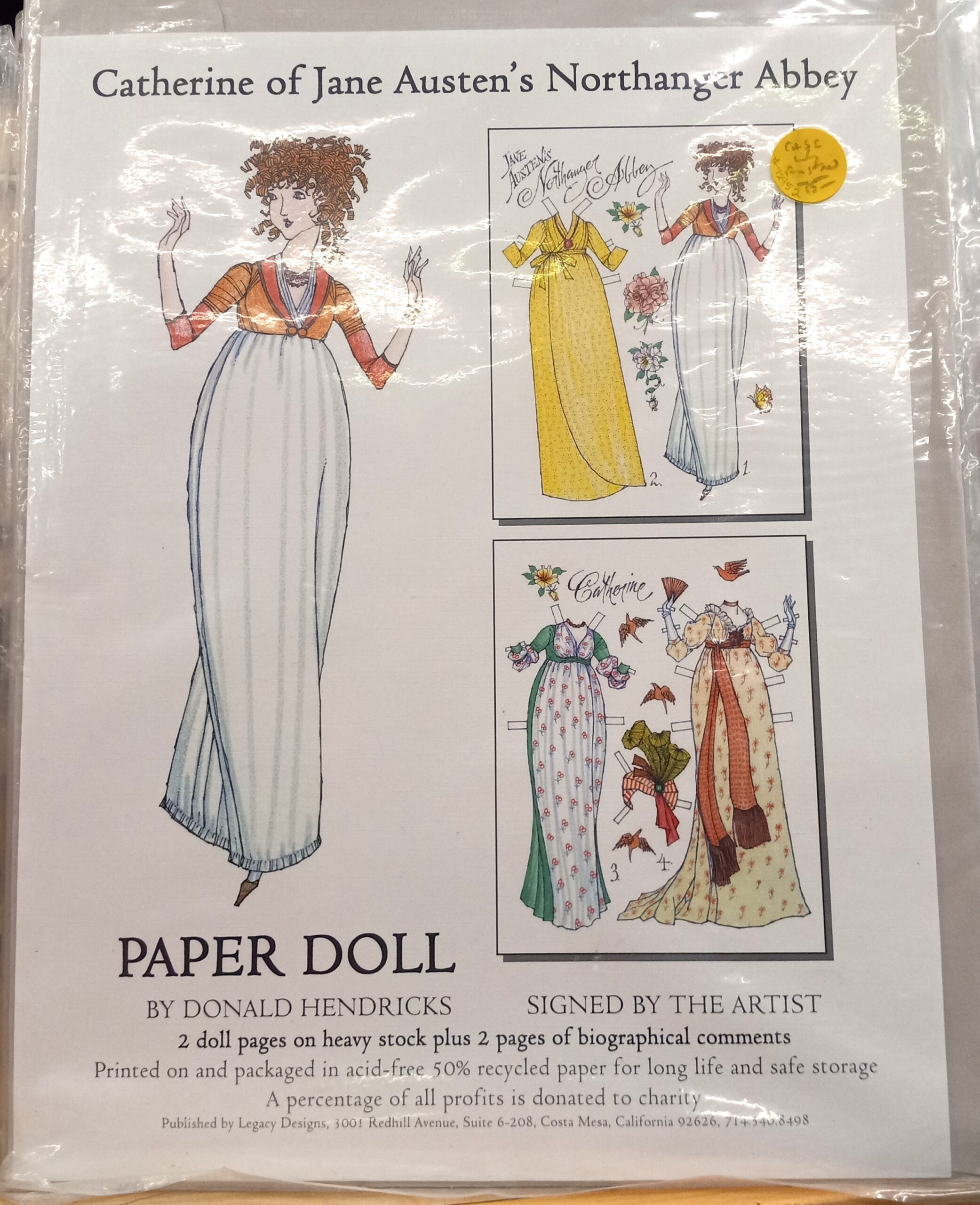 Catherine of Jane Austen's Northanger Abbey Paper Doll