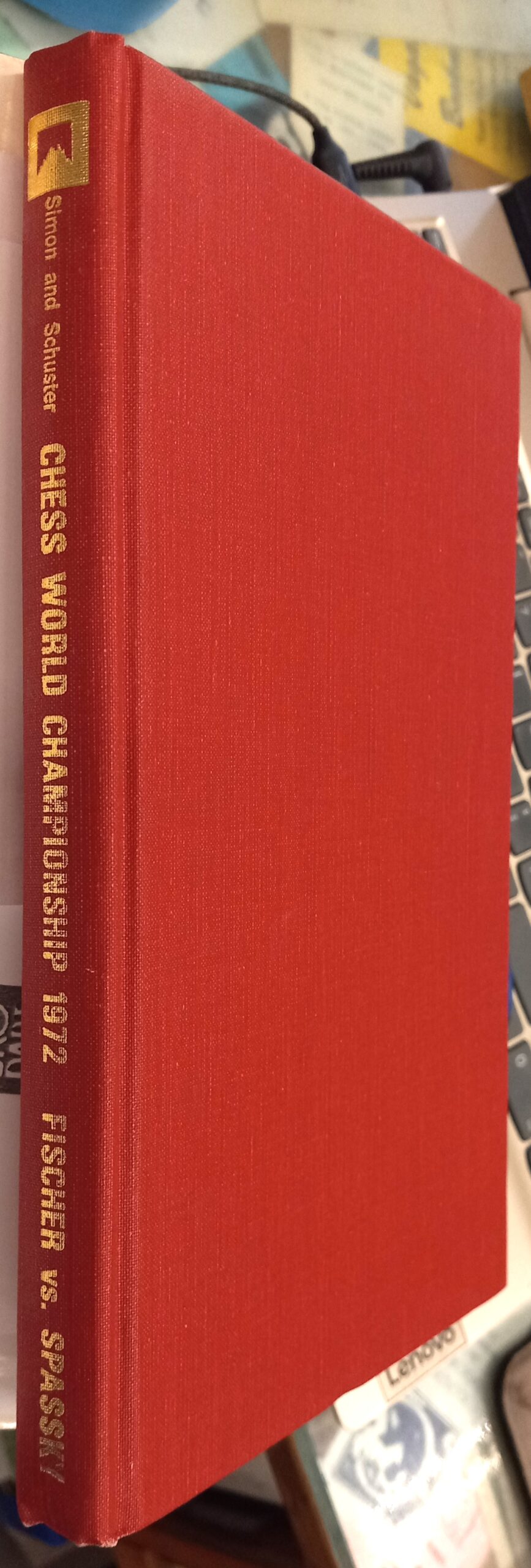 Chess World Championship 1972 binding spine and front board