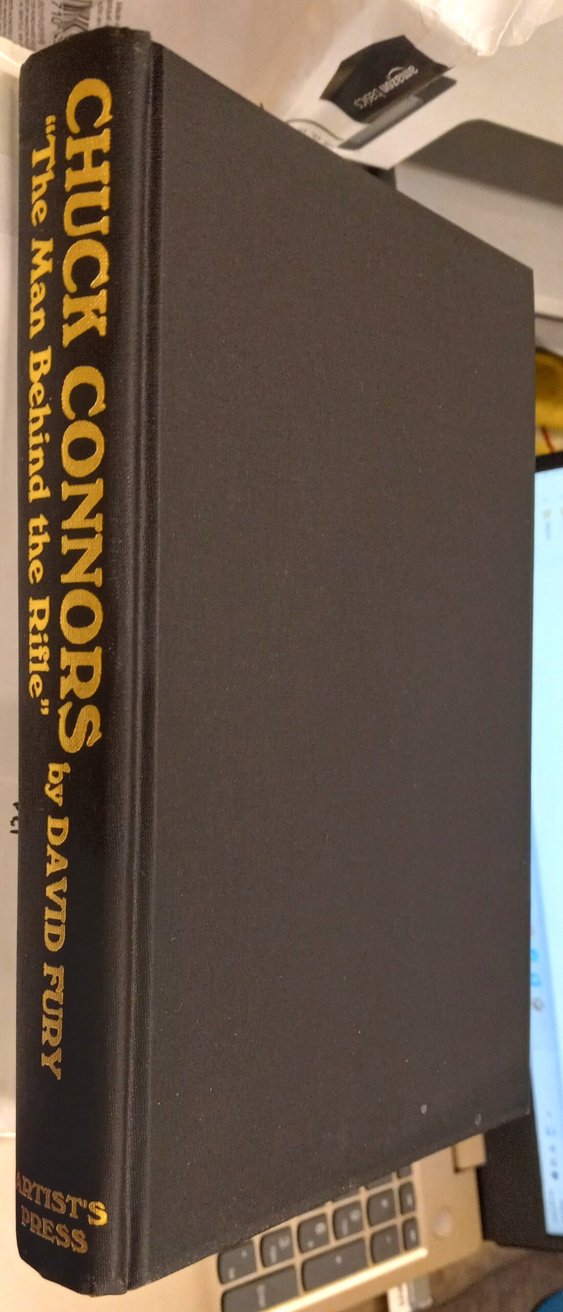 Chuck Connors The Man Behind the Rifle binding spine and front board