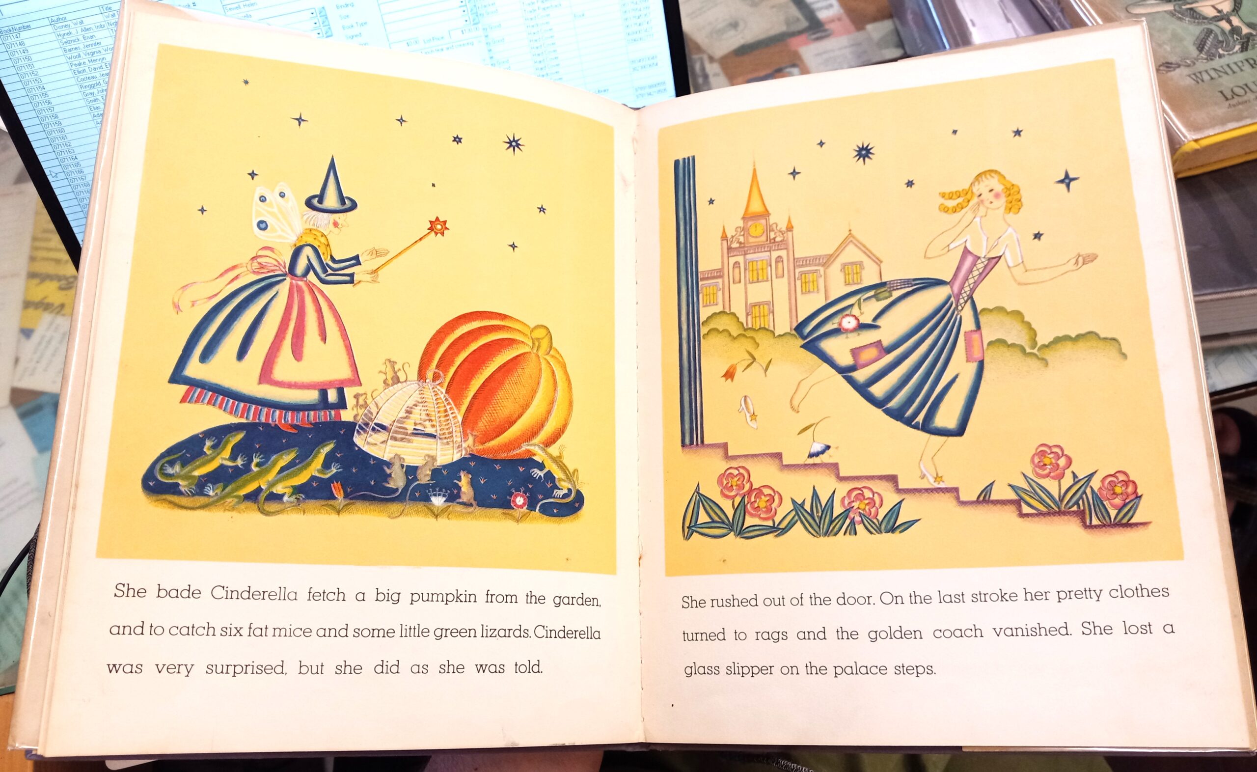 Cinderella by Helen Sewell pages with color illustrations