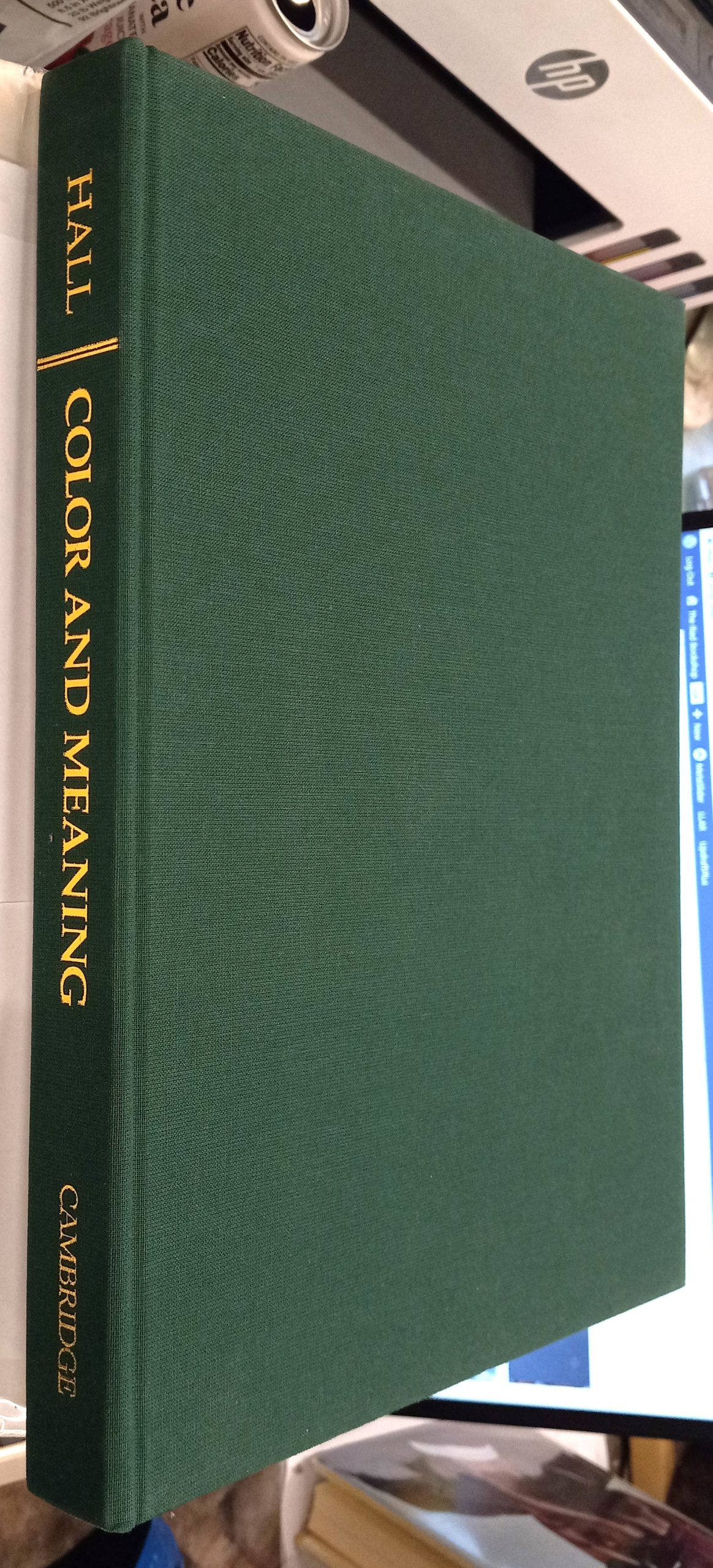 Color and Meaning binding spine and front board