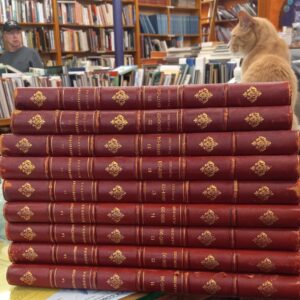 La Construction Moderne spines of 9 volumes