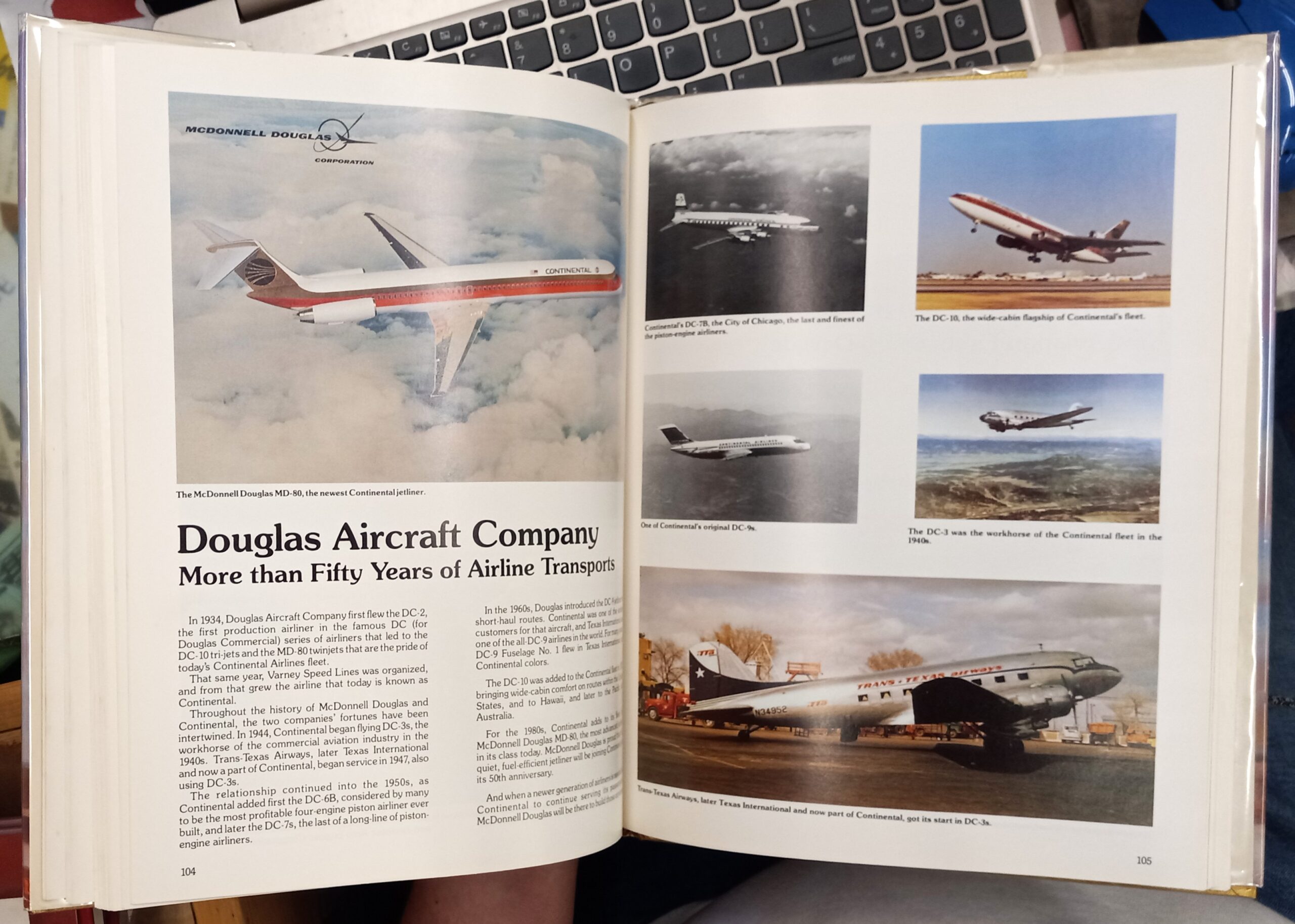 Continental Airlines The First Fifty Years pages