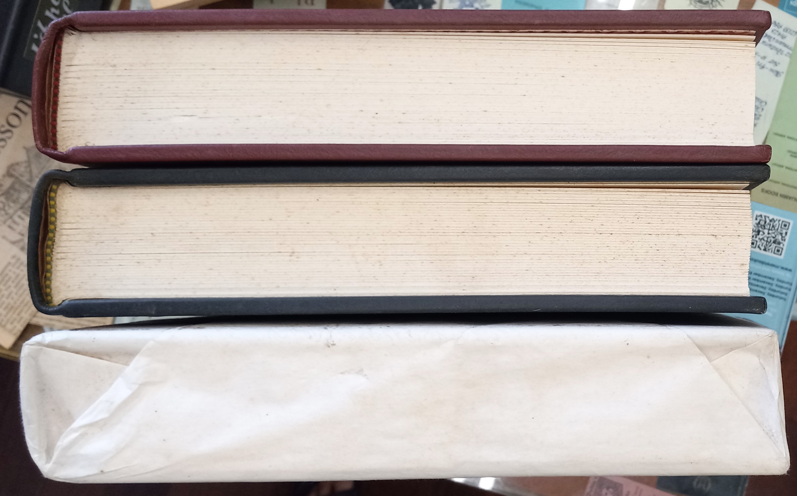 Heads of all three volumes of The Divine Comedy illustrated by Sandow Birk
