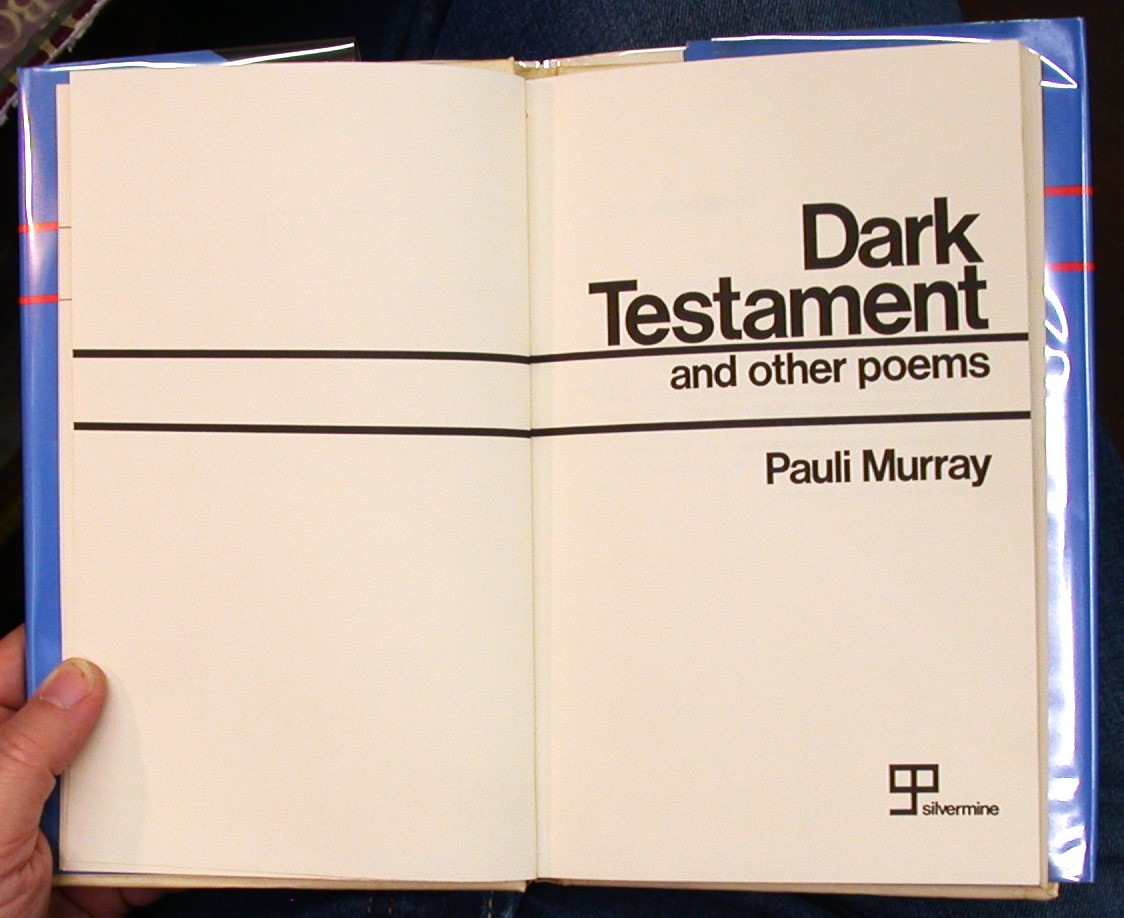 Title page for Dark Testament and Other Poems