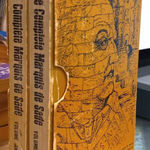 The Complete Marquis de Sade spines in of both volumes in slipcase