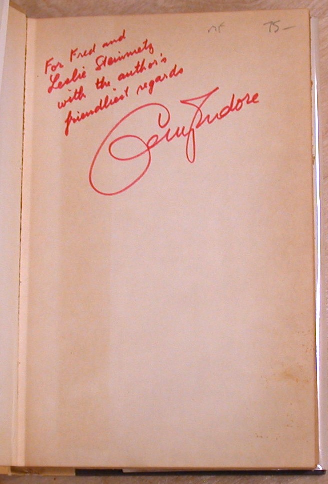 Detour at Night inscription and signature on front free endpaper
