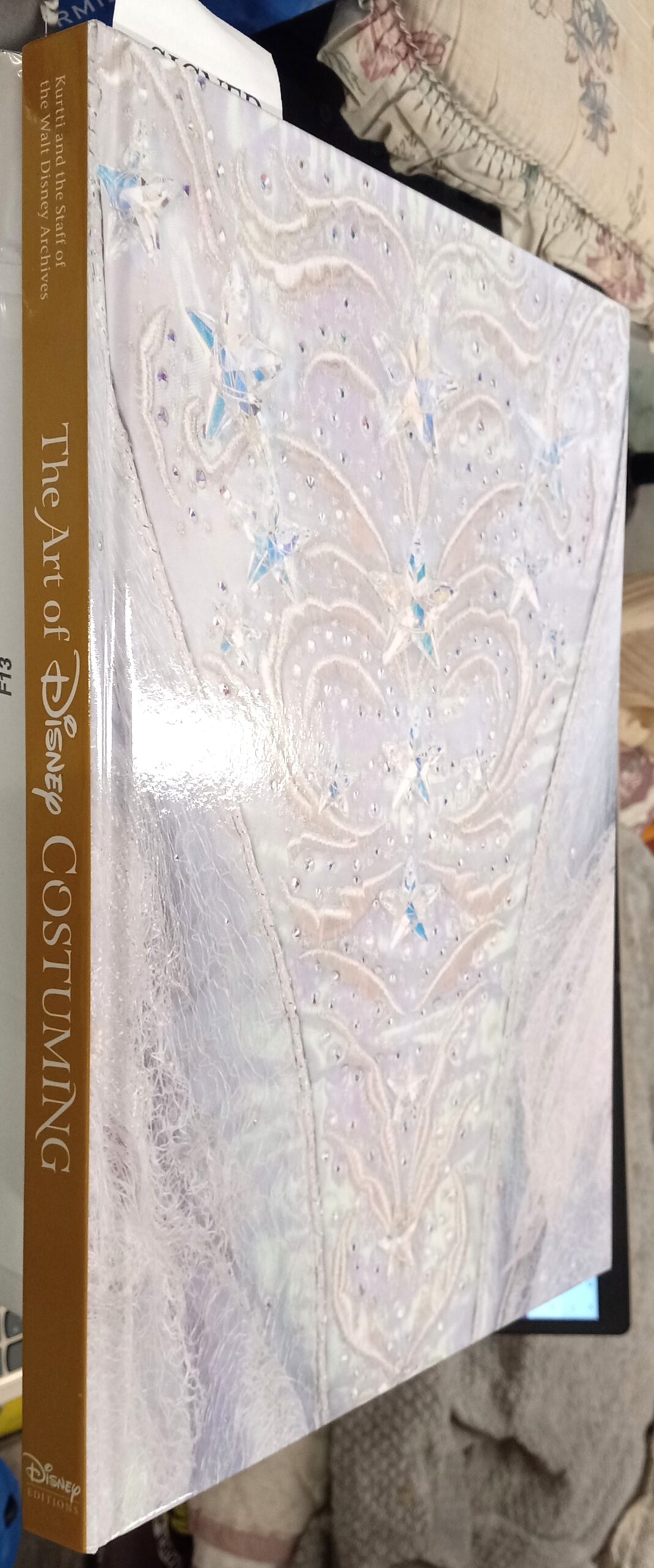 The Art of Disney Costuming binding spine and front board