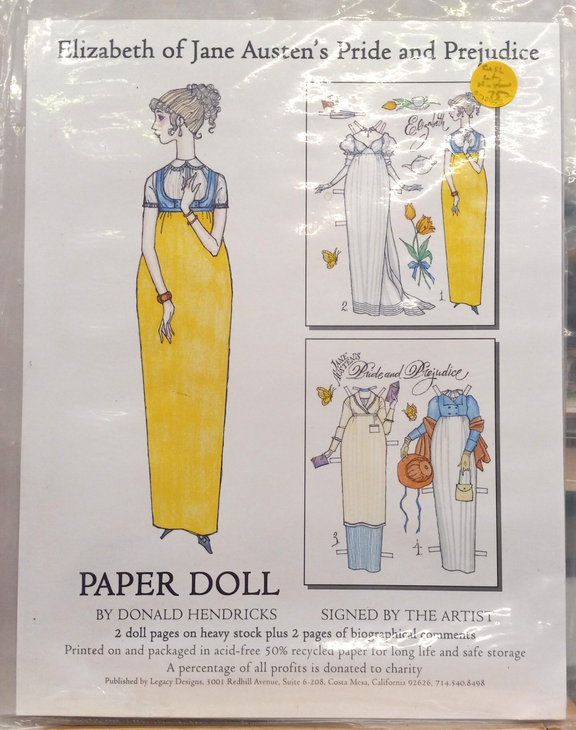 Elizabeth of Jane Austen's Pride and Prejudice Paper Doll