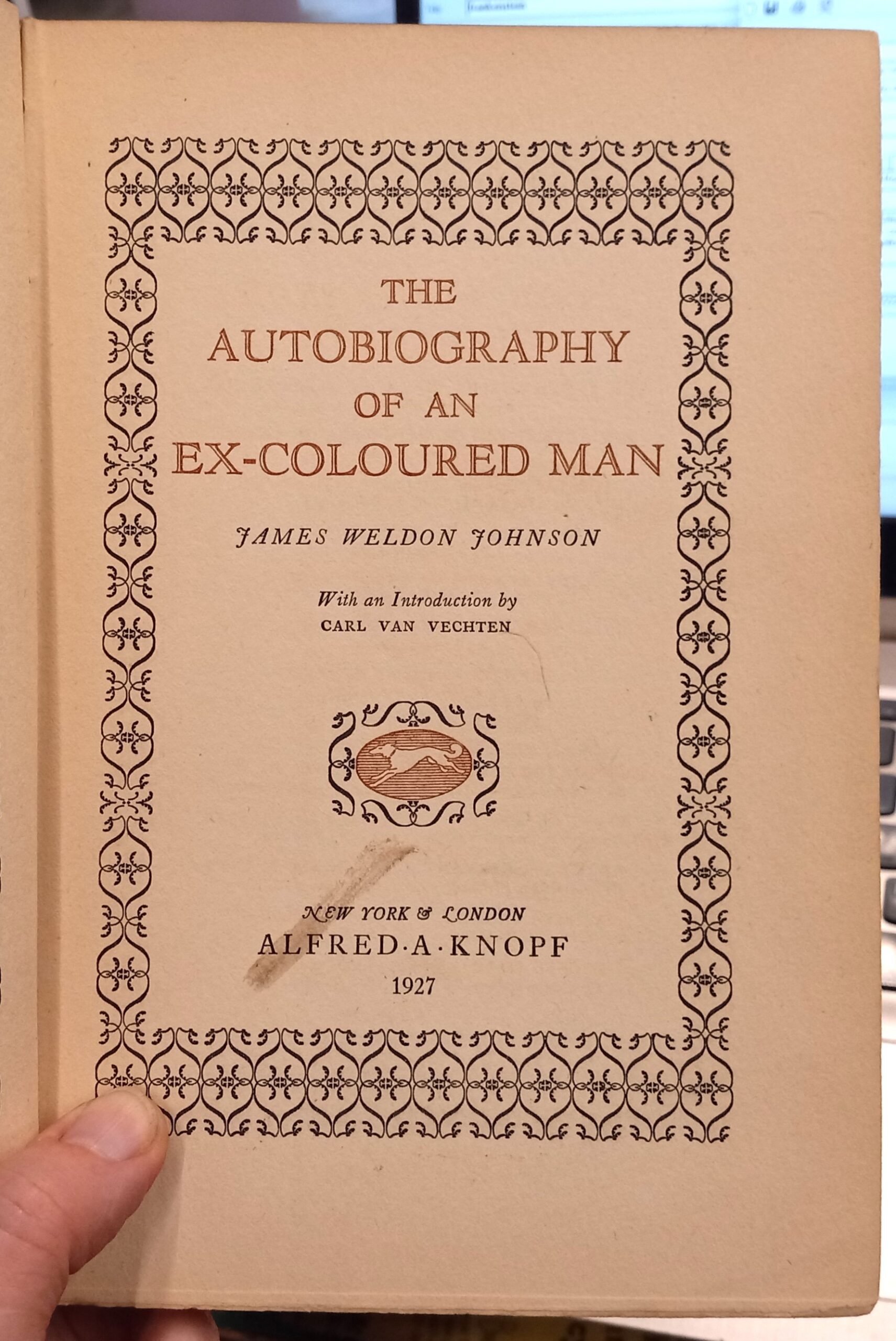 The Autobiography of an Ex-Coloured Man title page