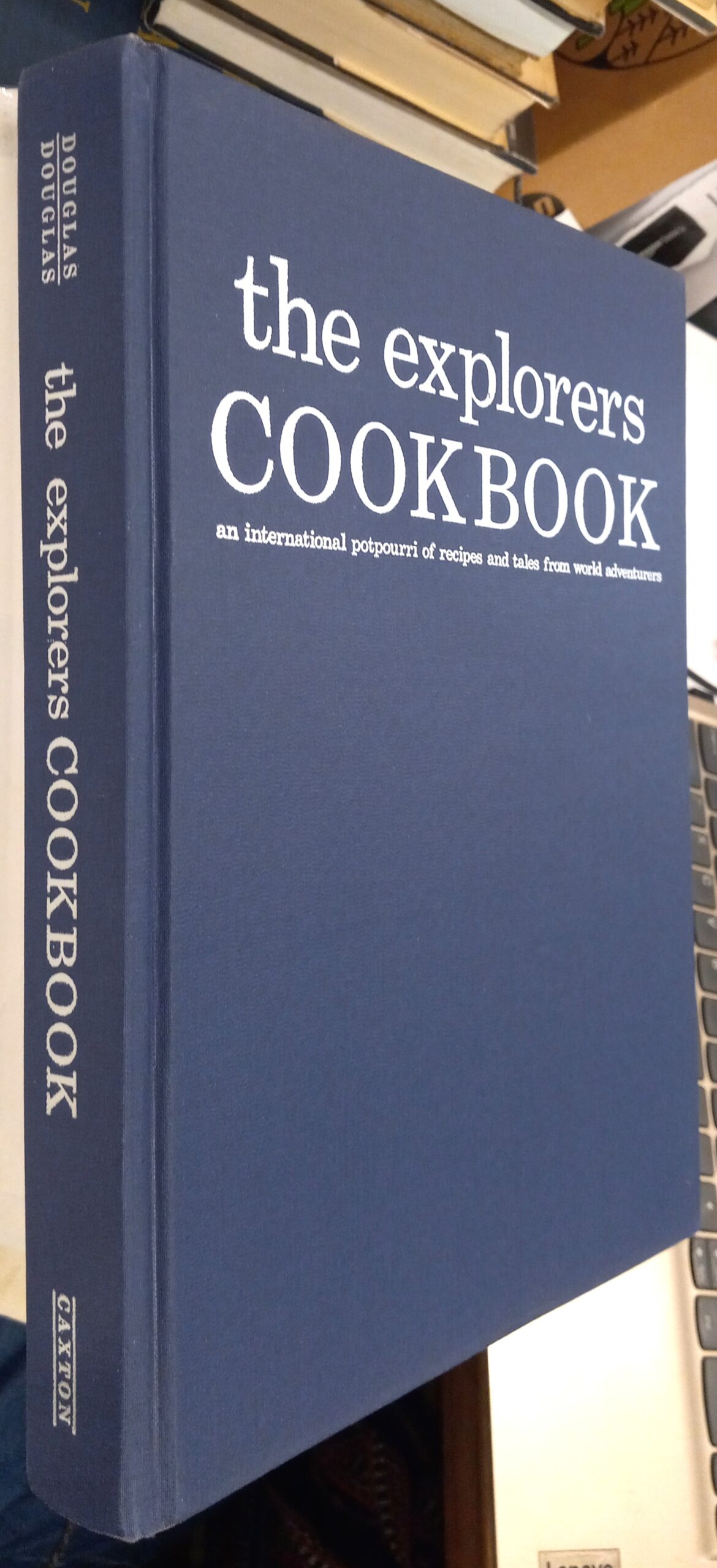 The Explorers Cookbook binding spine and front board