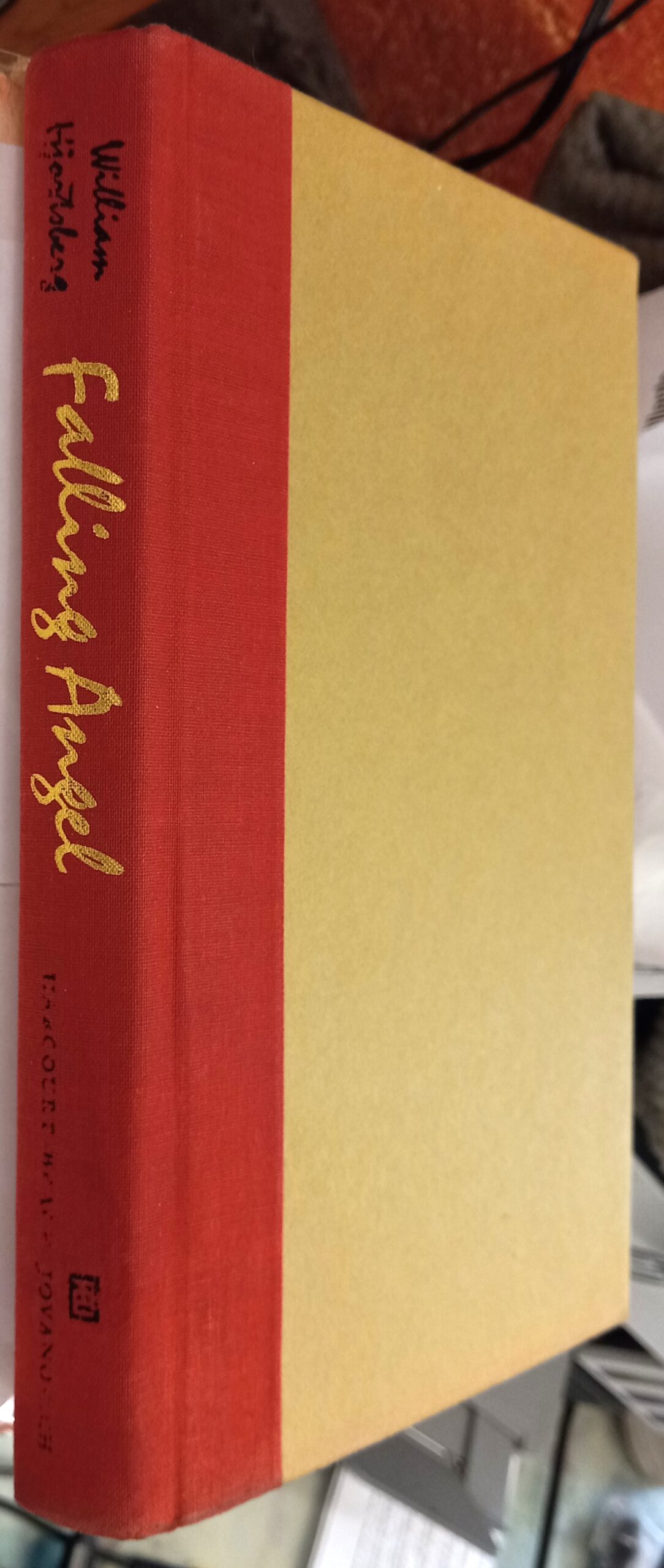 Falling Angel binding spine and front board