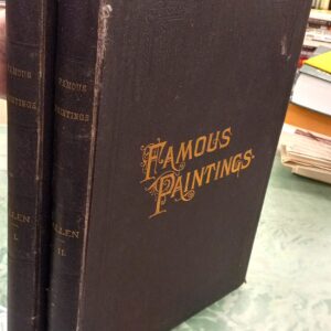 Famous Paintings spines of both volumes and front board of Volume 2