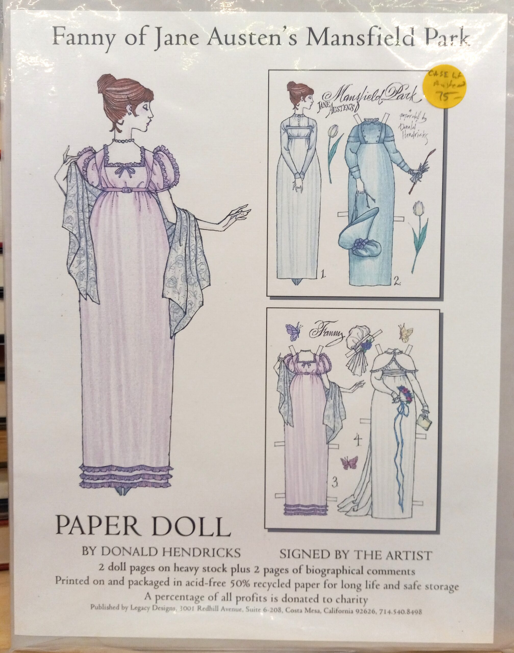 Fanny of Jane Austen's Mansfield Park Paper Doll