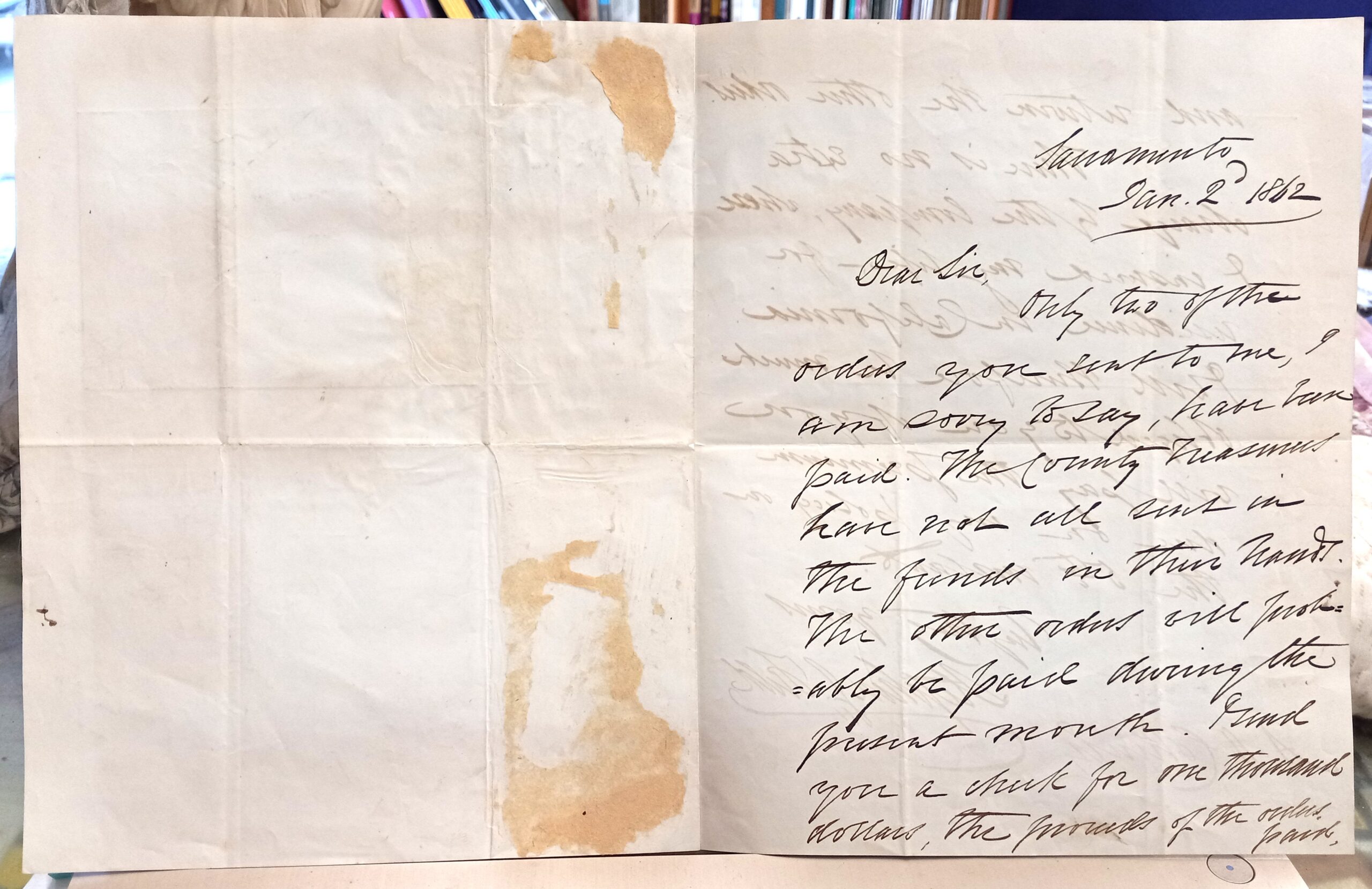 Stephen J. Field letter page one