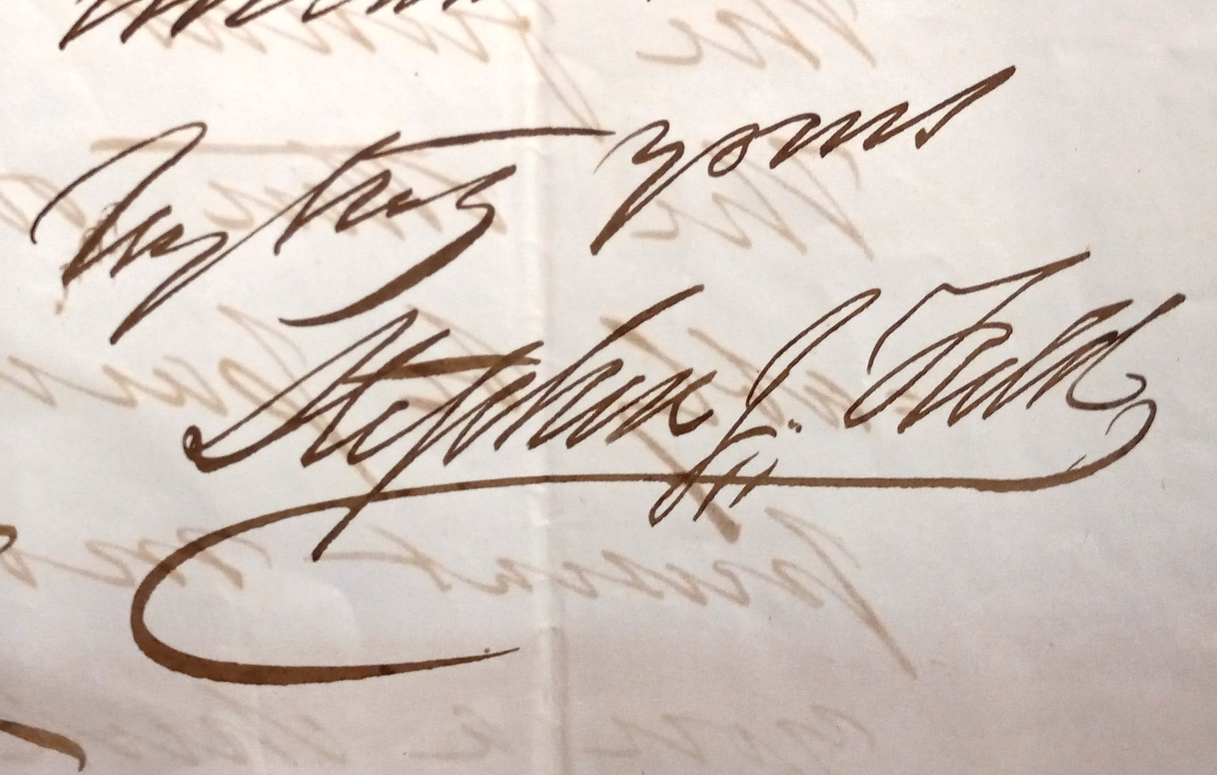 Stephen J. Field letter signature