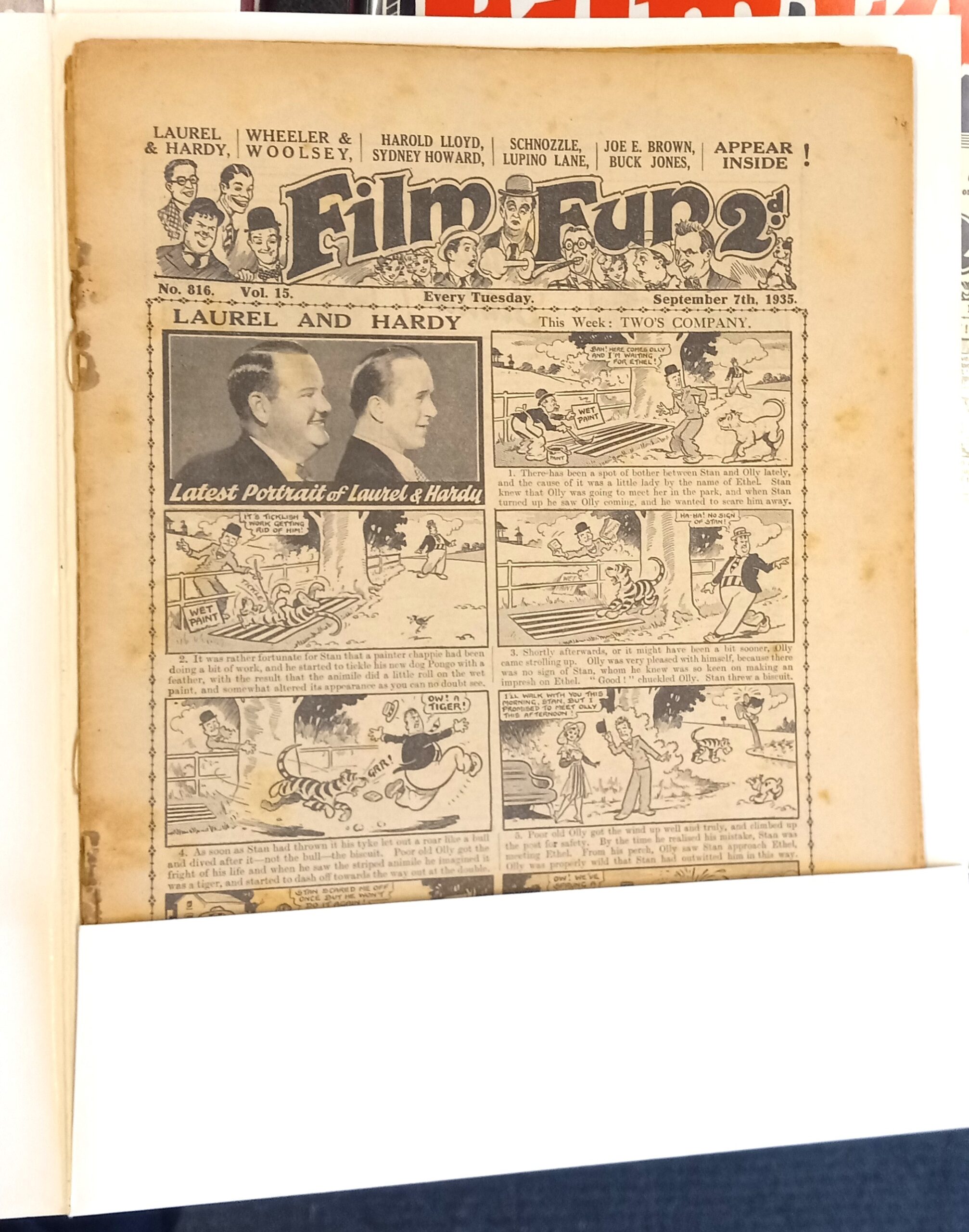 Film Fun original comic
