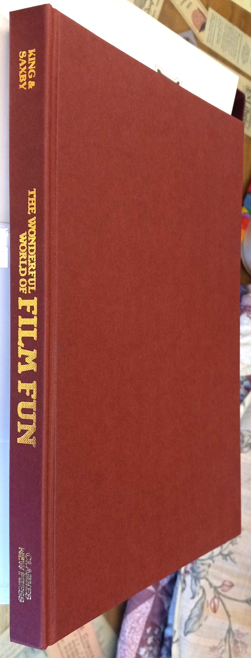 Film Fun binding spine and front board