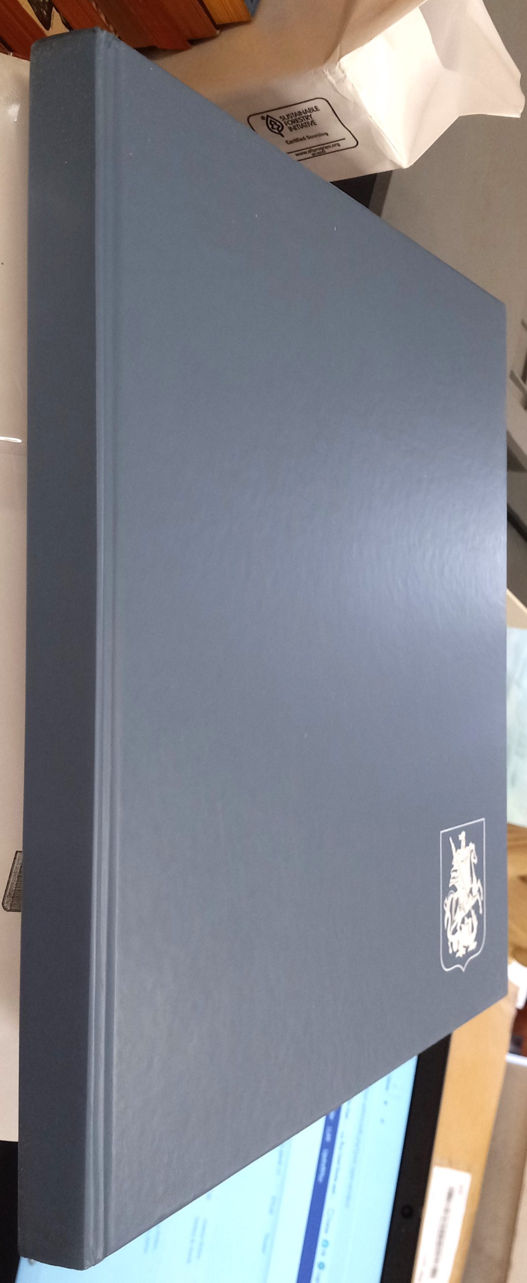 From the Past to Future binding spine and front board
