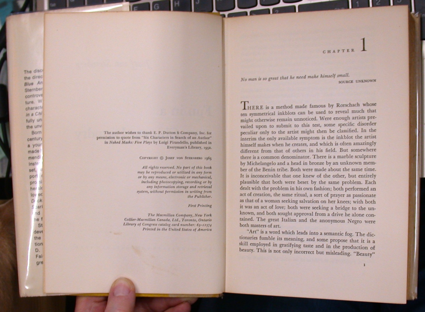 Fun in a Chinese Laundry copyright page and first page of text