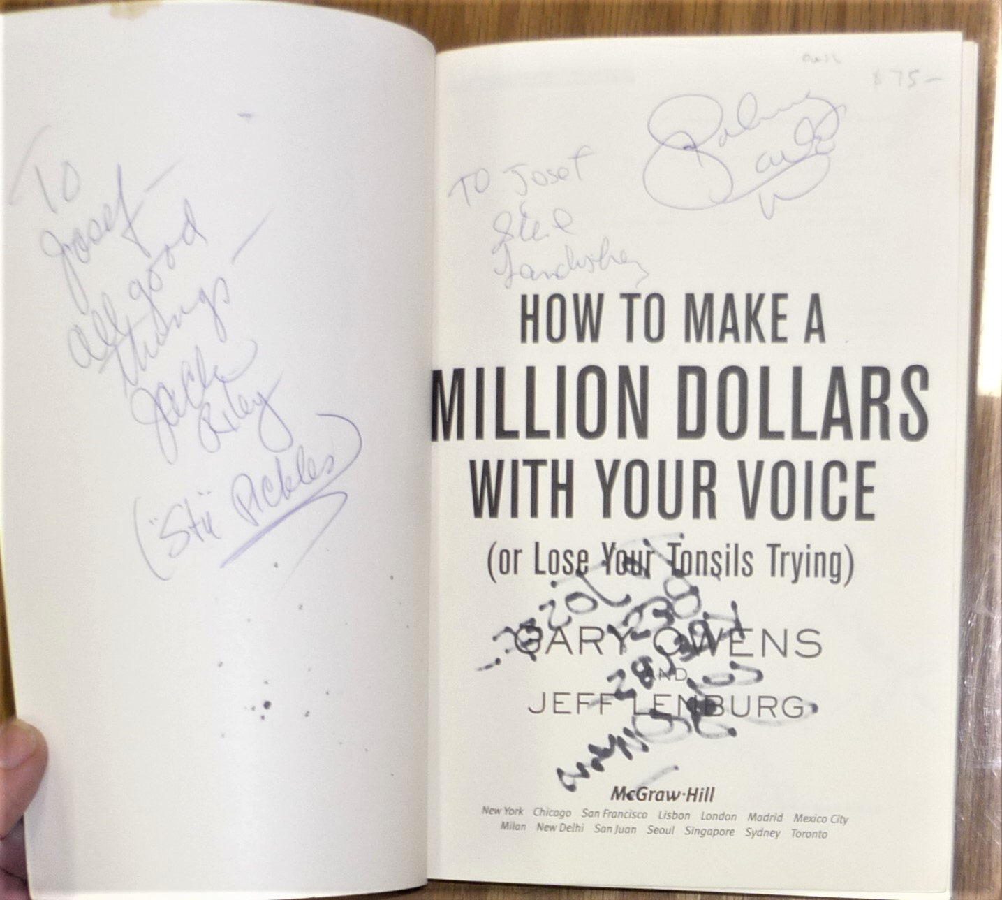 Gary Owens book autographs