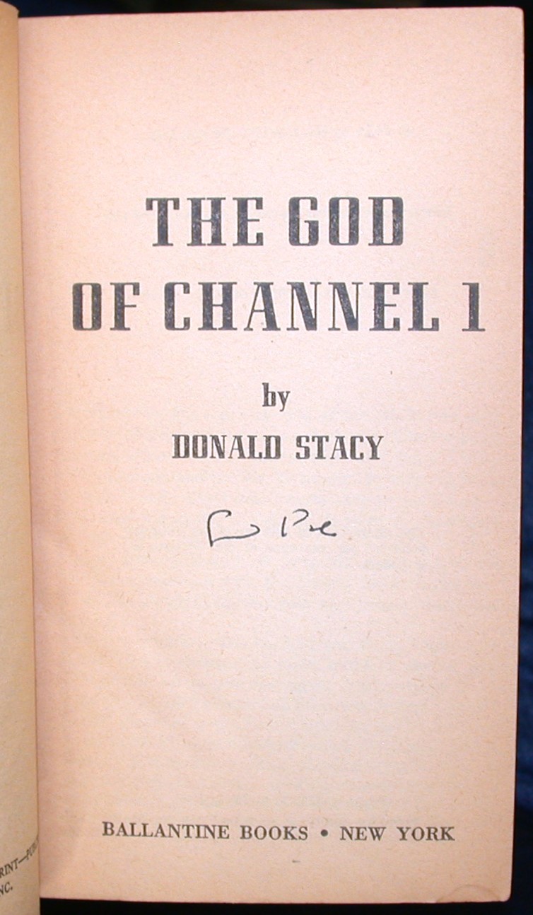 The God of Channel 1 title page with author's signature