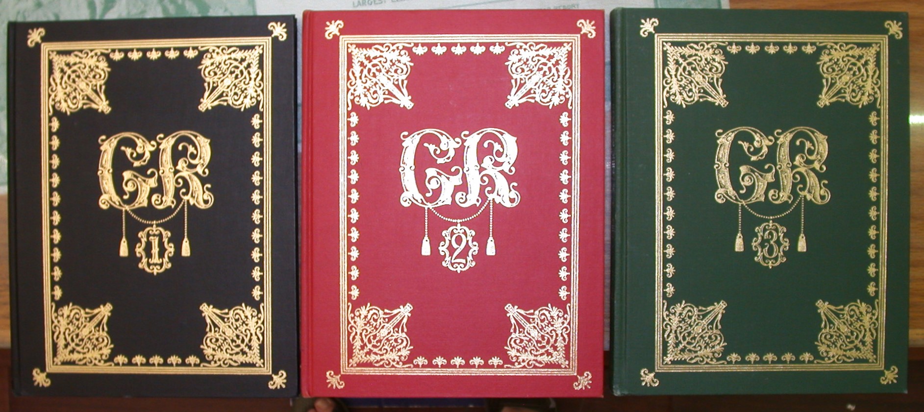 Front boards for all three volumes of The Guitar Review