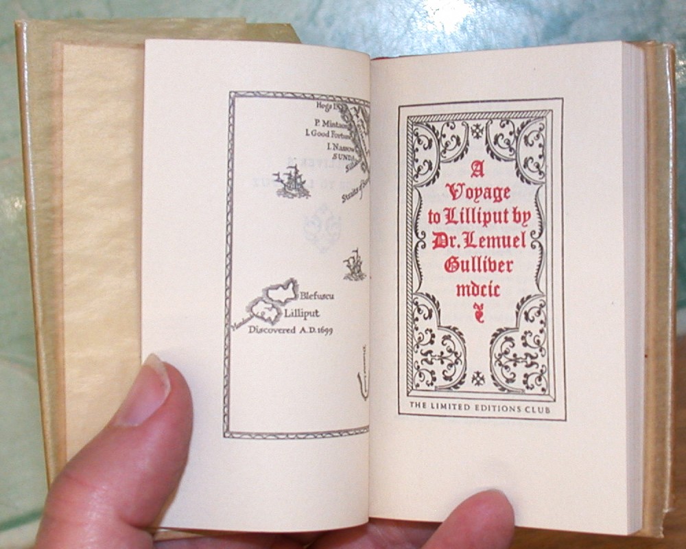 Gulliver's Voyage to Brobdingnag title page and frontispiece