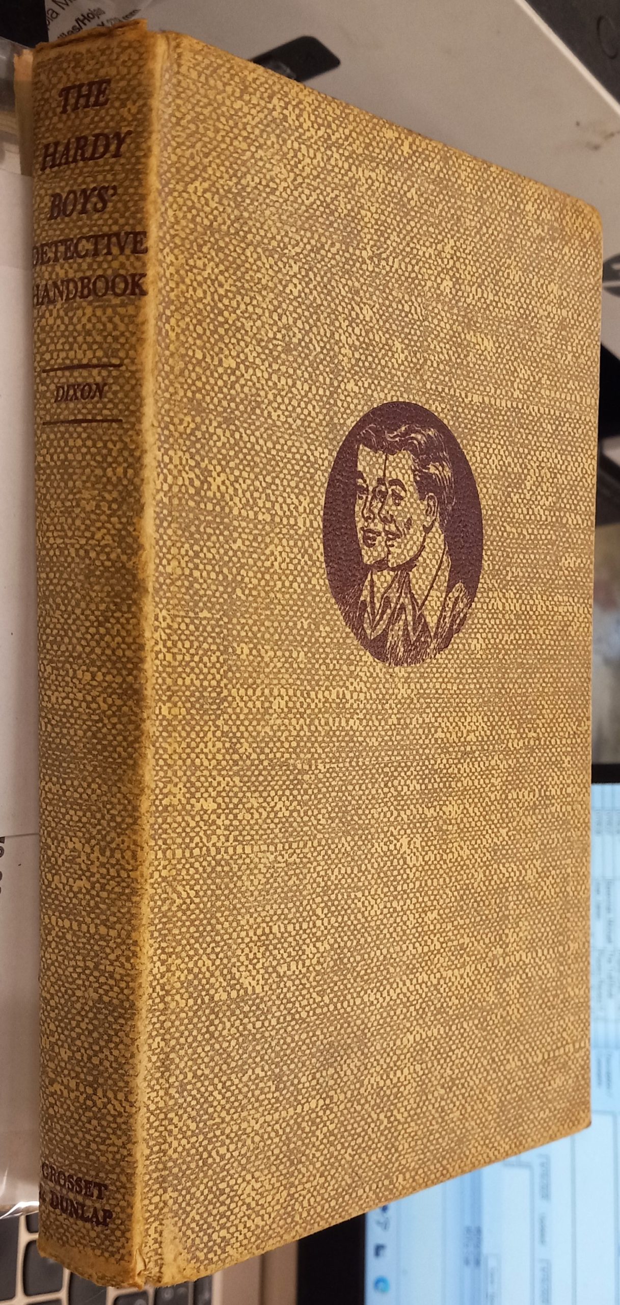 The Hardy Boys' Detective Handbook binding spine and front board