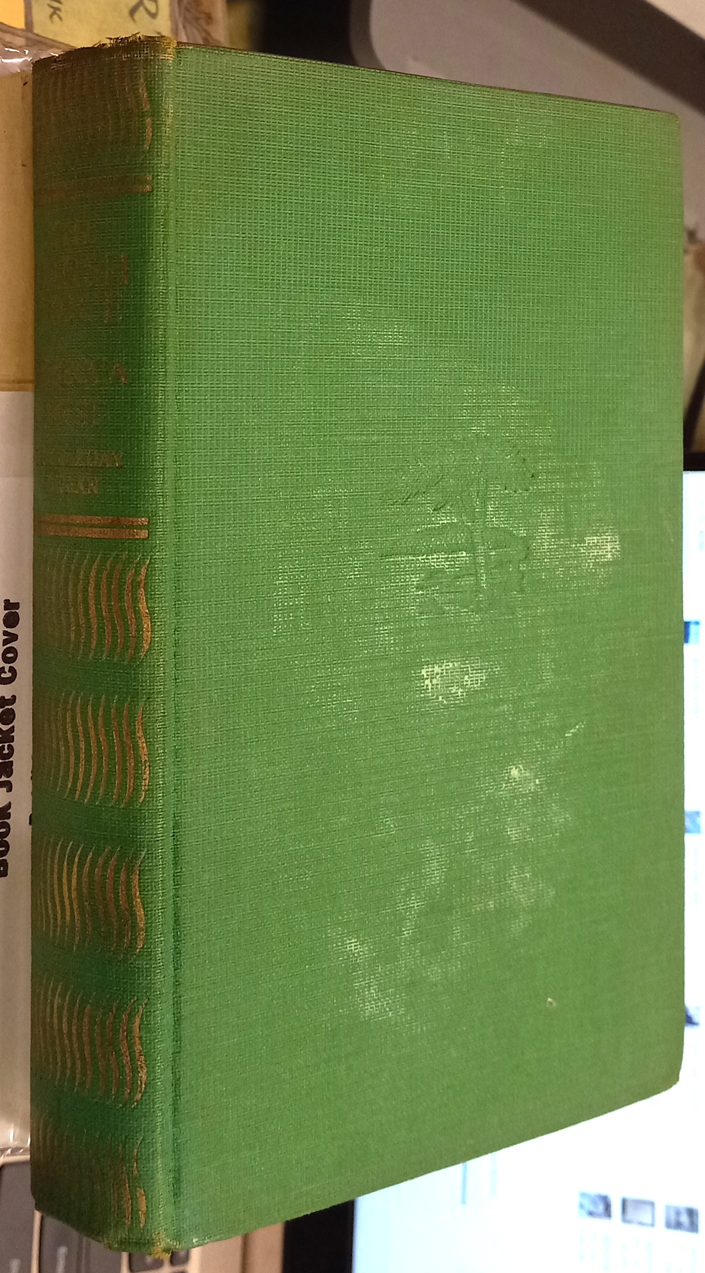 The Harsh Voice binding spine and front board