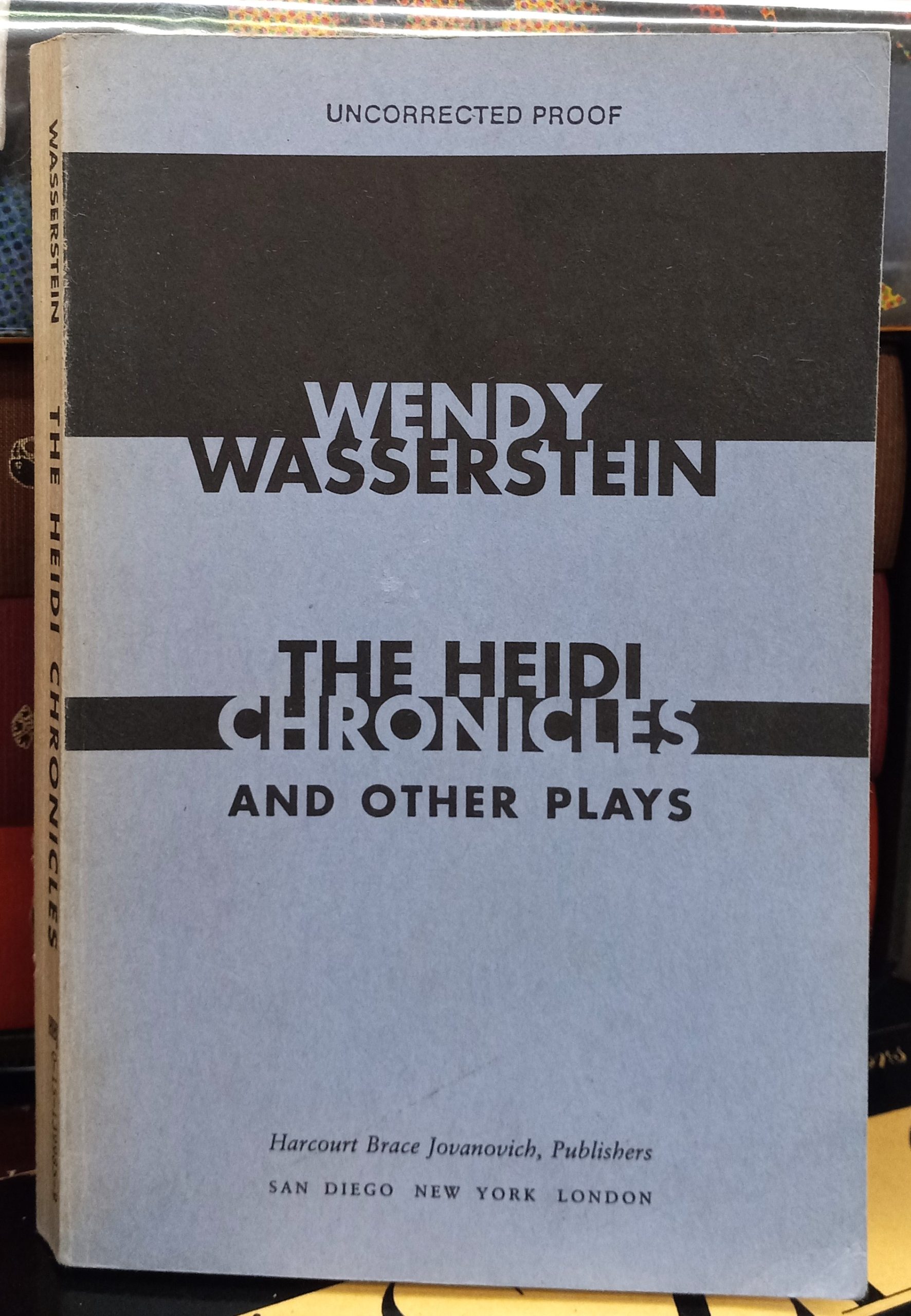 The Heidi Chronicles and Other Plays front cover