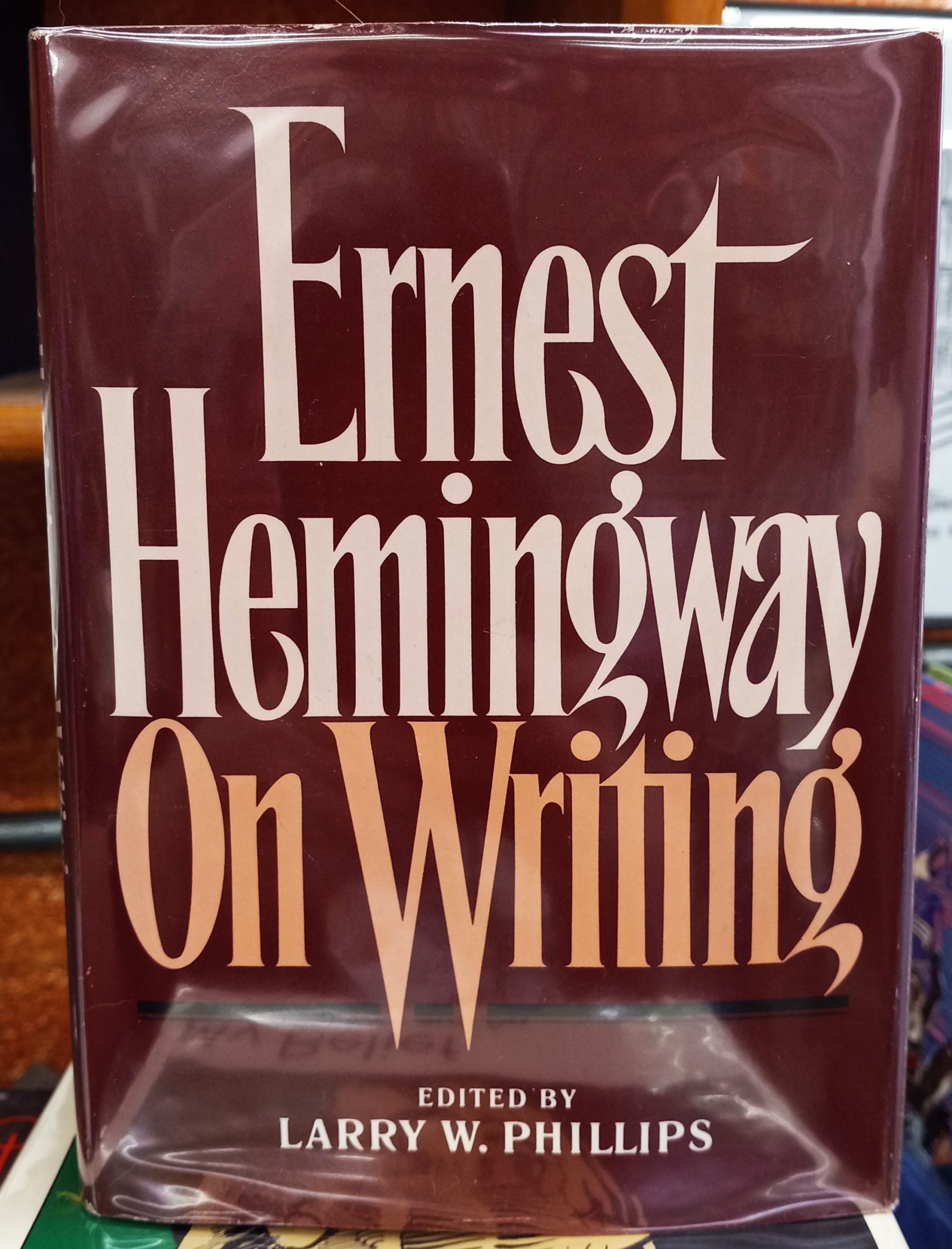 Ernest Hemingway on Writing jacket front
