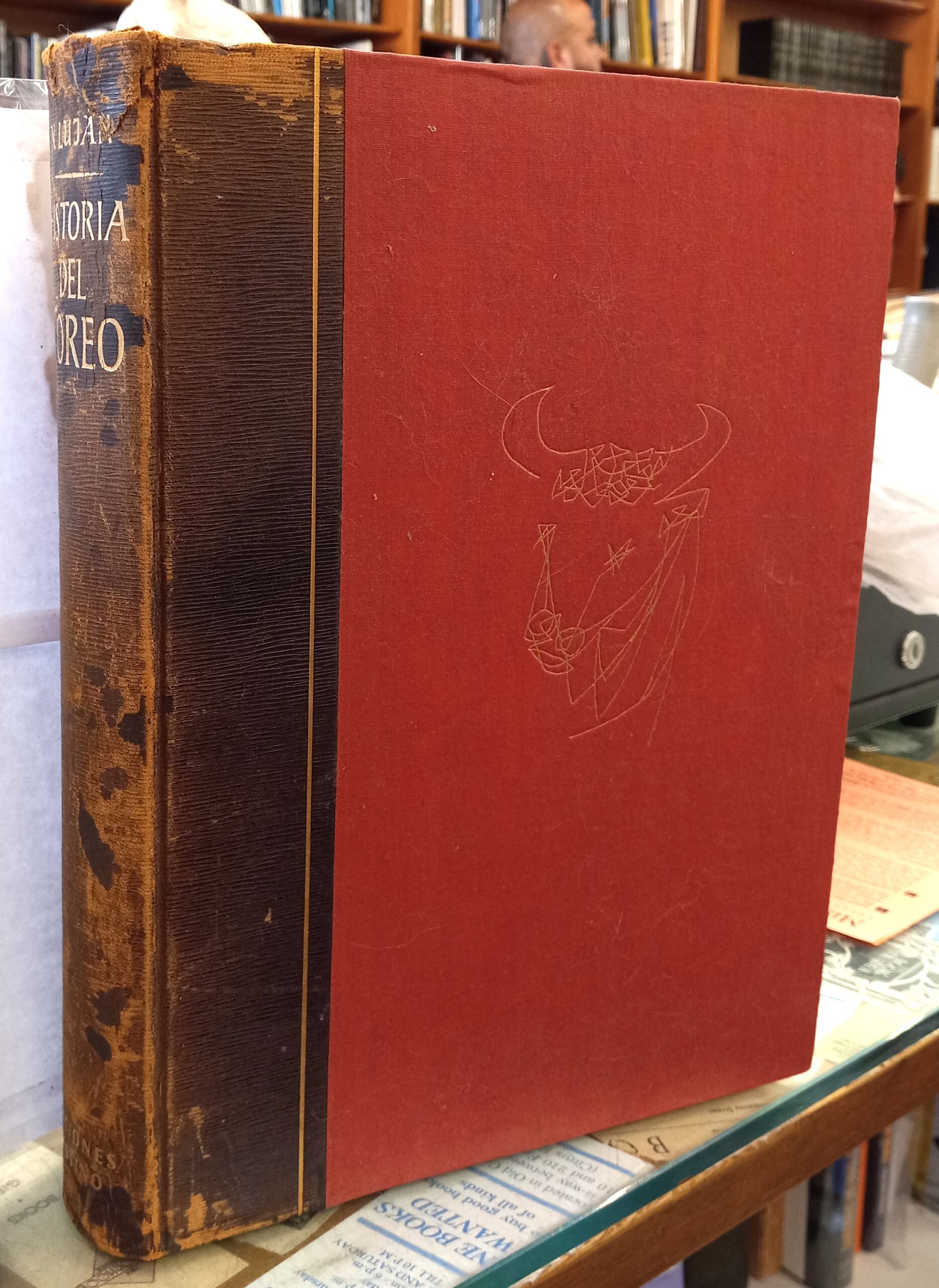 Historia del Toreo binding spine and front board