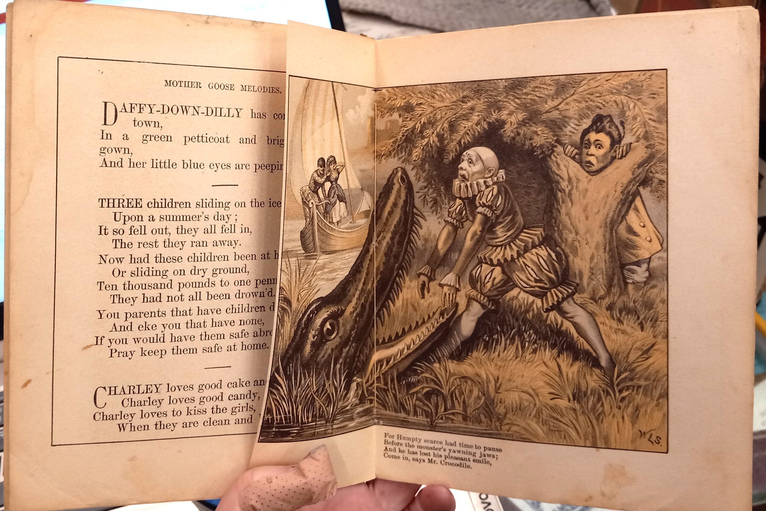 Humpty Dumpty Magical Changes pages with folded illustration