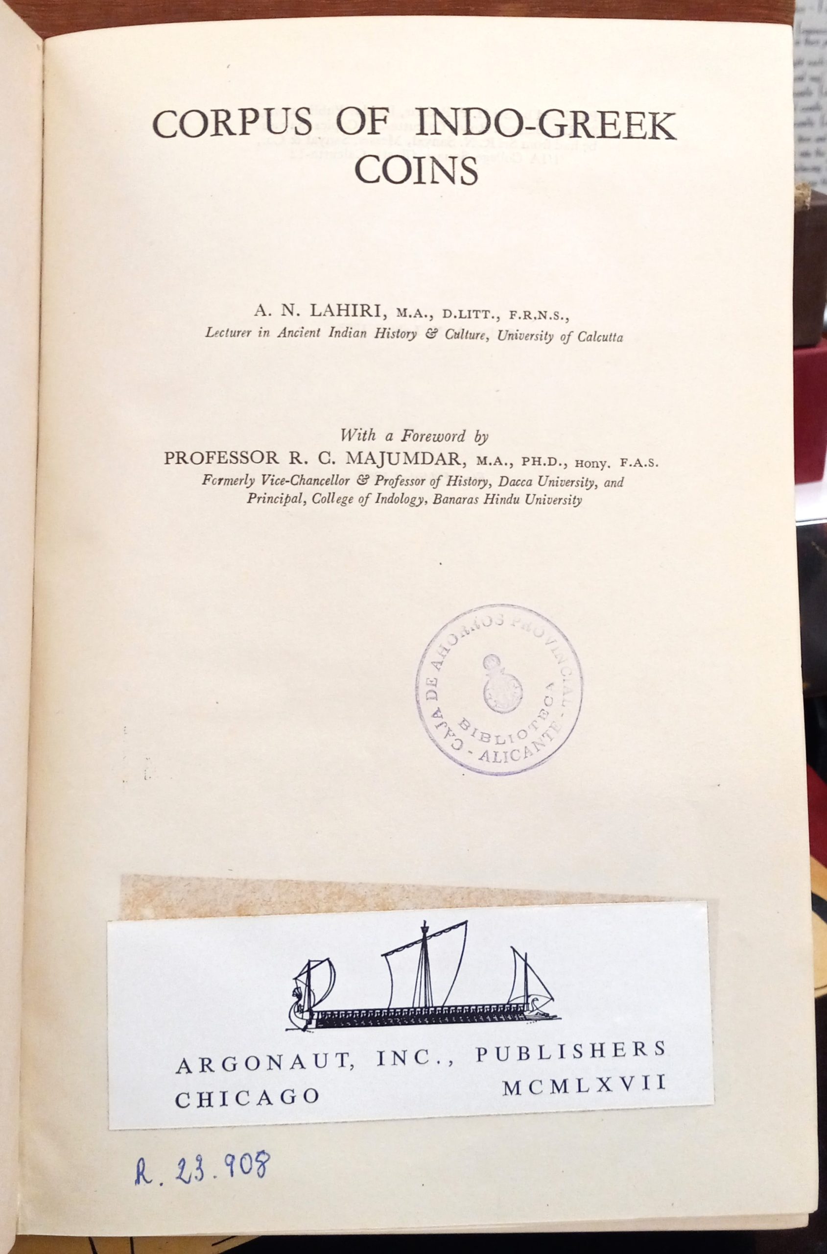 Corpus of Indo-Greek Coins title page