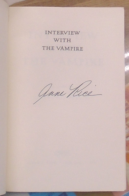 Interview With the Vampire signature