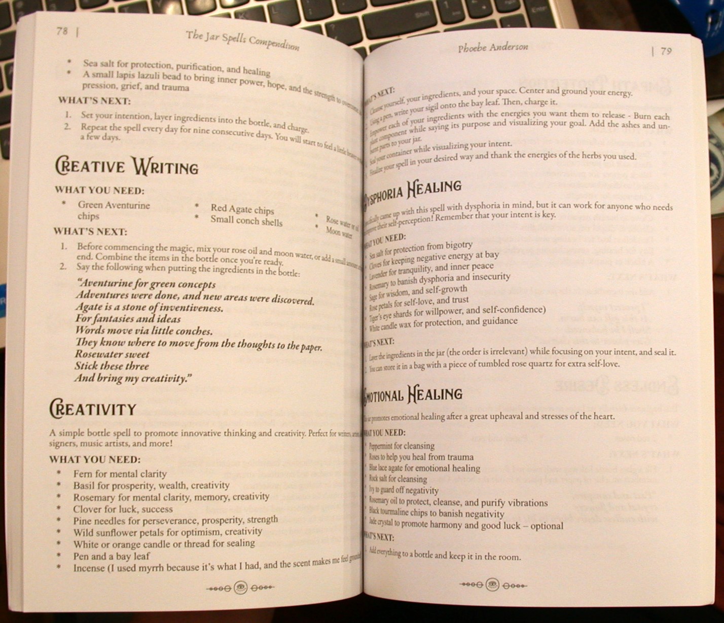 The Jar Spells Compendium pages